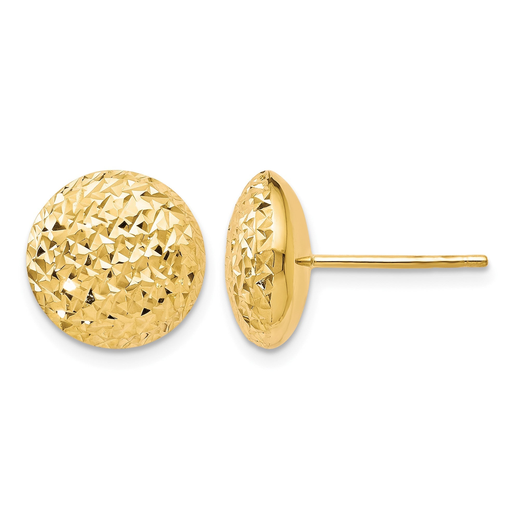 10K Gelbgold Diamantiert Ohrstecker