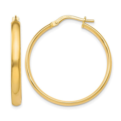 10K Gelbgold Poliert Creolen