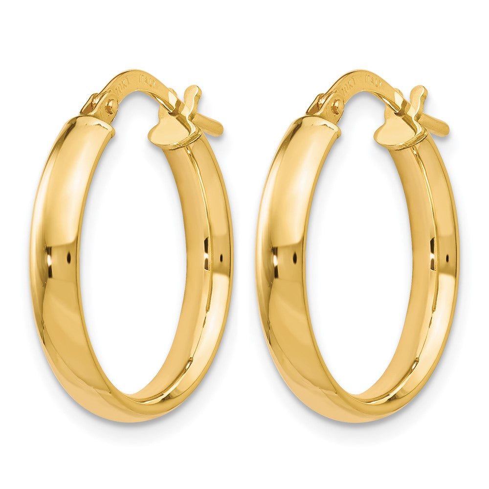 10K Gelbgold Poliert Creolen