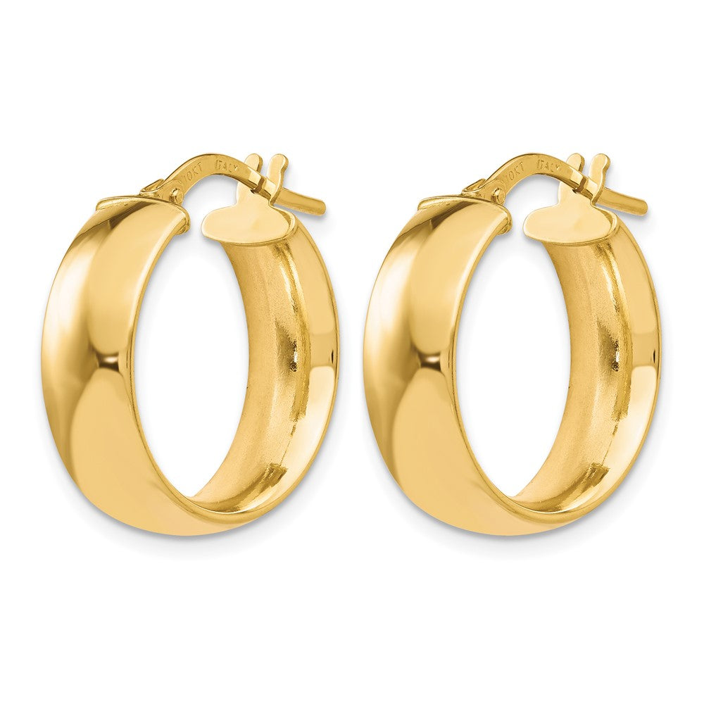 10K Gelbgold Poliert Creolen