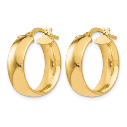10K Gelbgold Poliert Creolen