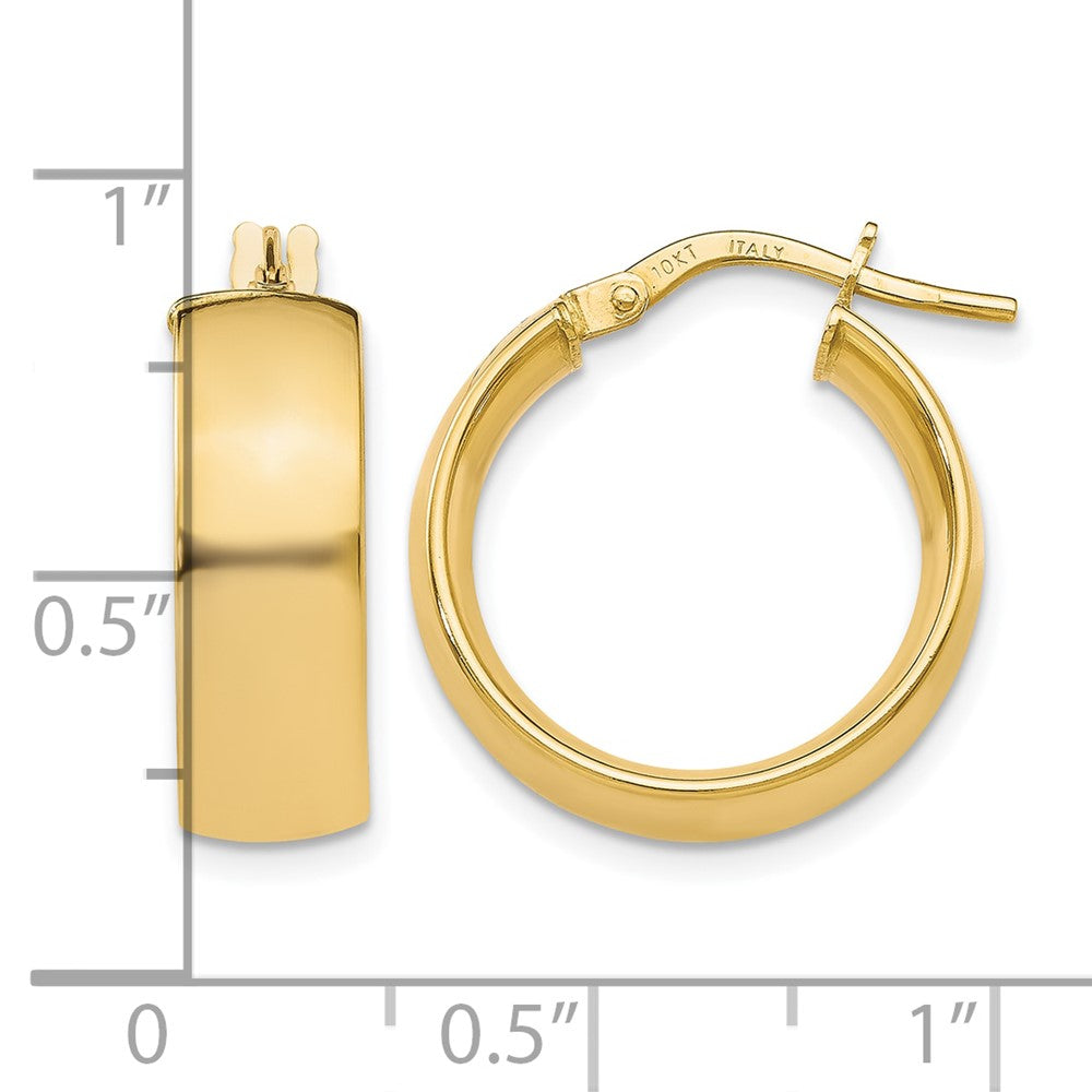 10K Gelbgold Poliert Creolen