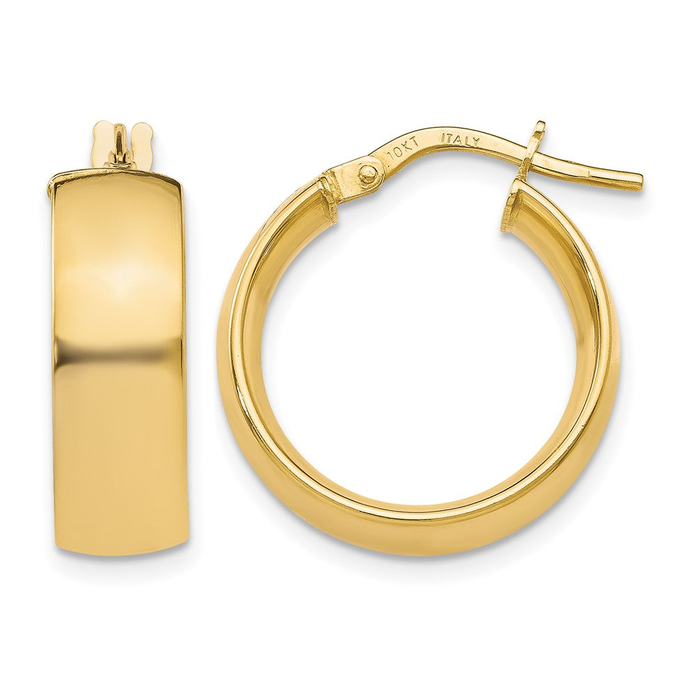 10K Gelbgold Poliert Creolen