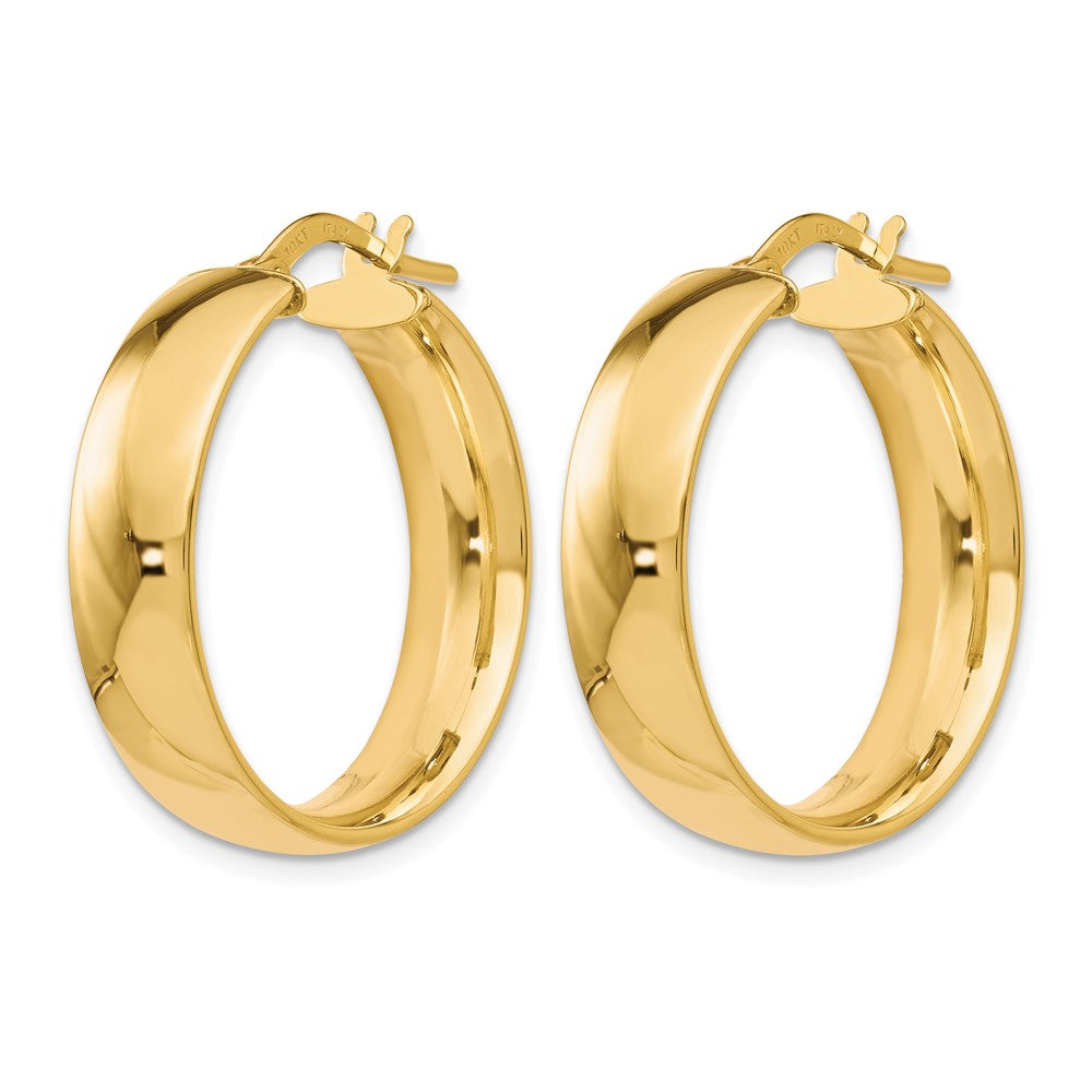 10K Gelbgold 6mm Poliert Creolen