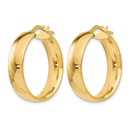 10K Gelbgold 6mm Poliert Creolen
