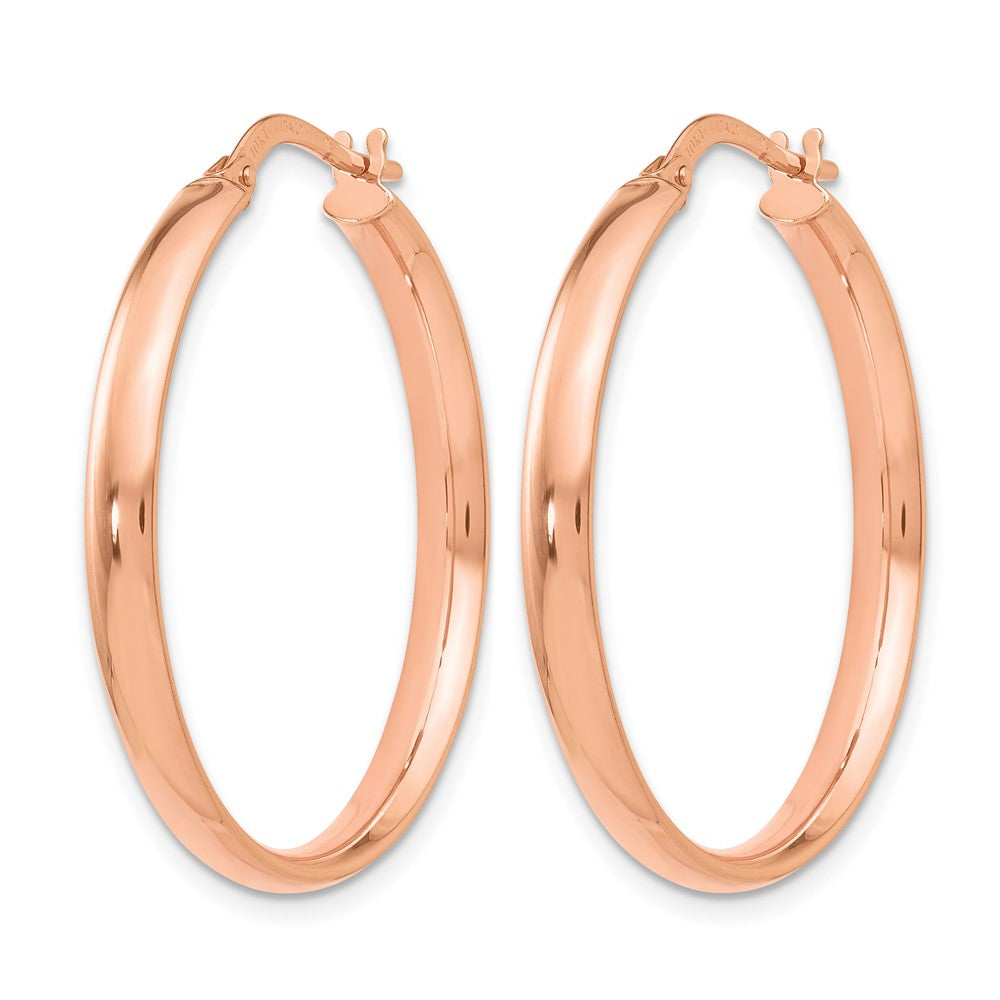 10K Roségold Poliert Creolen