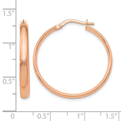 10K Roségold Poliert Creolen