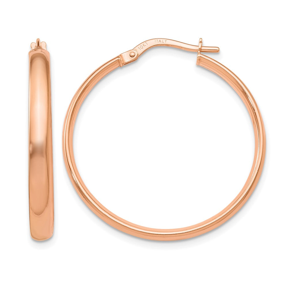 10K Roségold Poliert Creolen