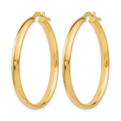 10K Gelbgold Poliert Creolen