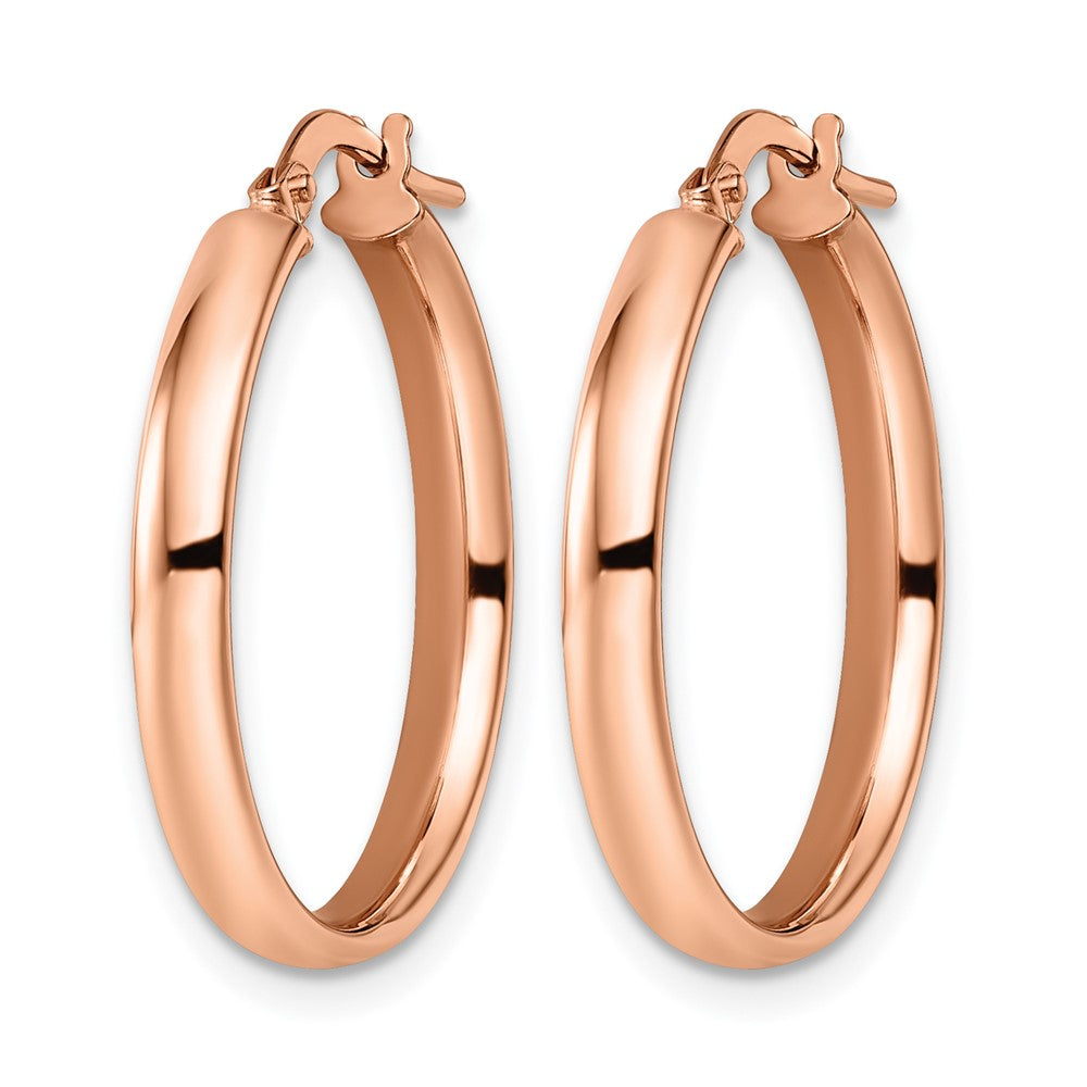 10K Roségold Poliert Creolen