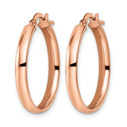 10K Roségold Poliert Creolen