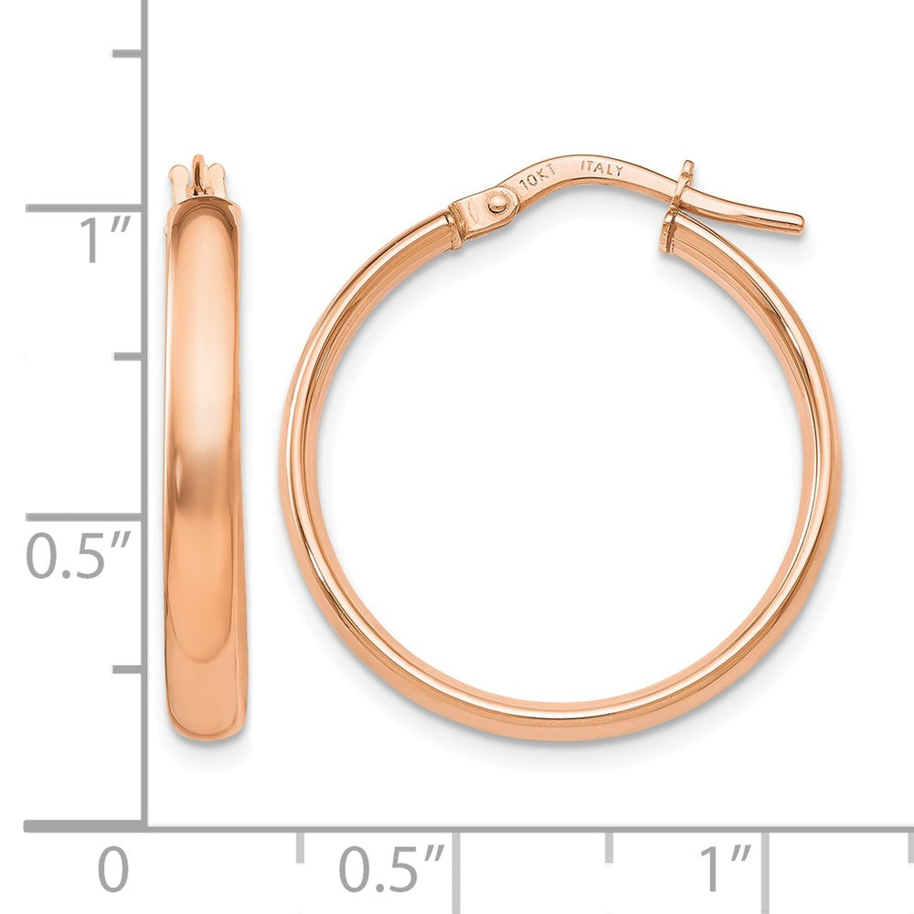 10K Roségold Poliert Creolen