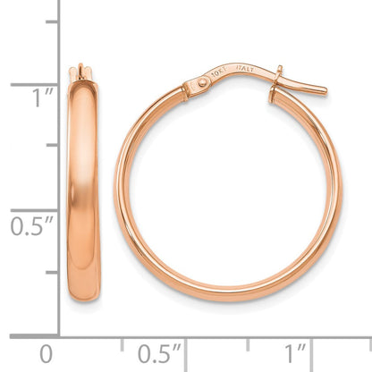 10K Roségold Poliert Creolen