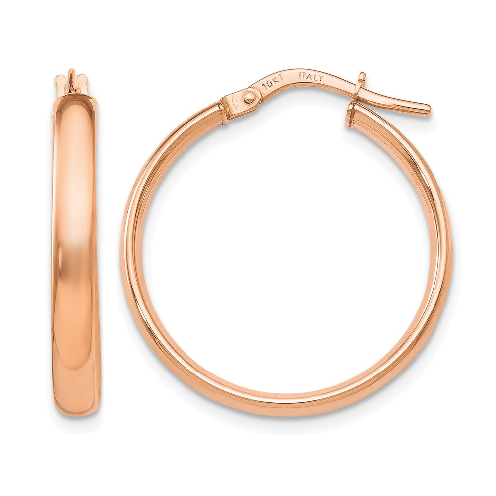 10K Roségold Poliert Creolen