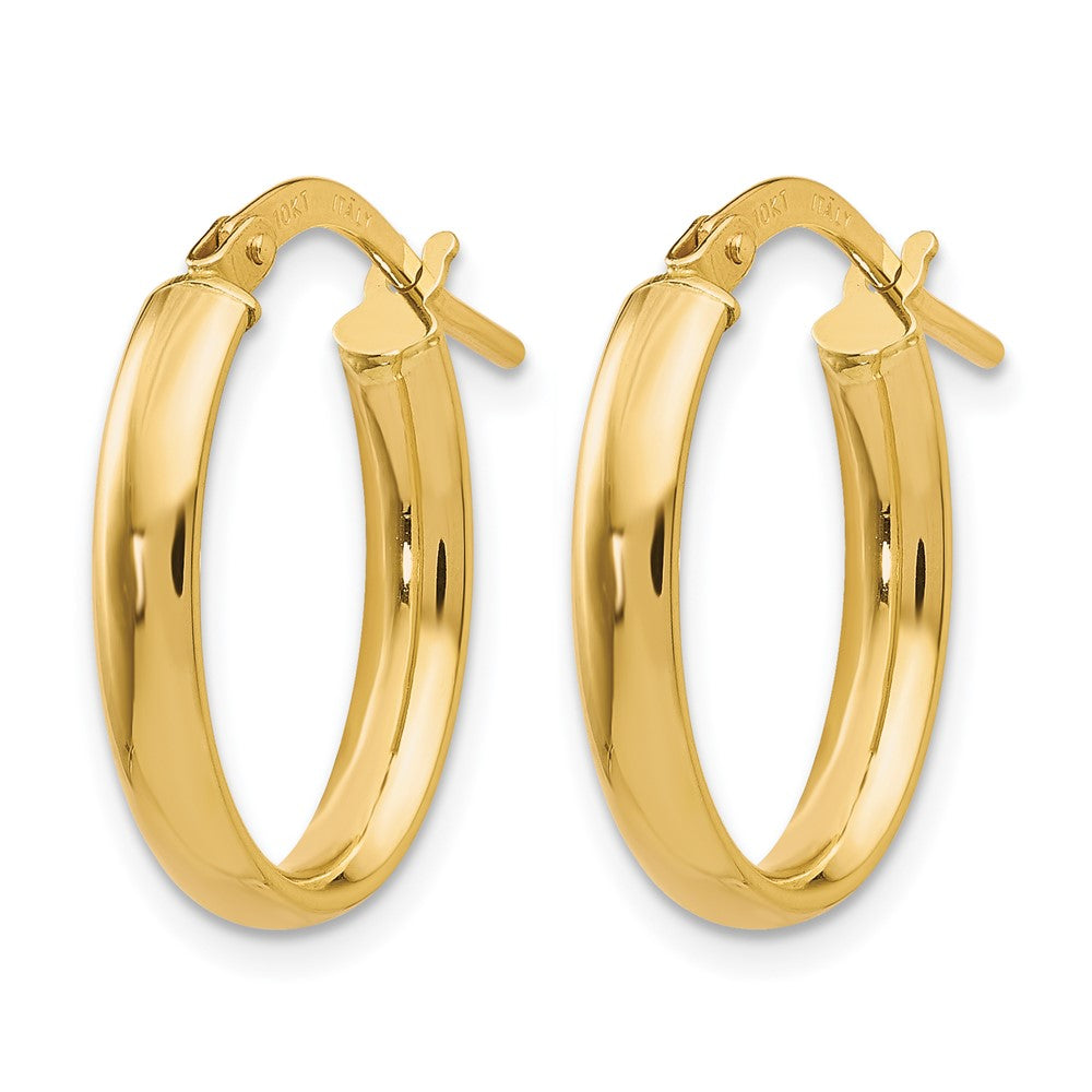 10K Gelbgold Poliert Creolen