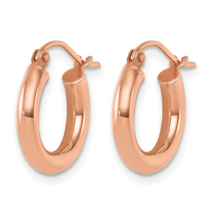 10K Roségold Poliert Creolen