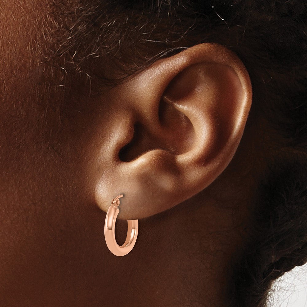 10K Roségold Poliert Creolen