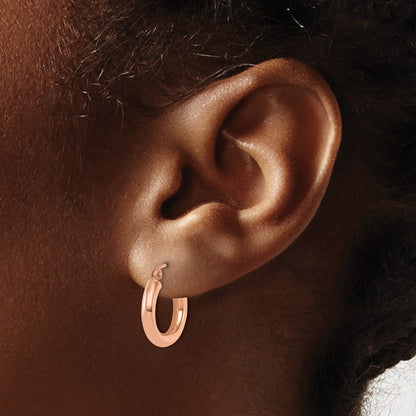 10K Roségold Poliert Creolen