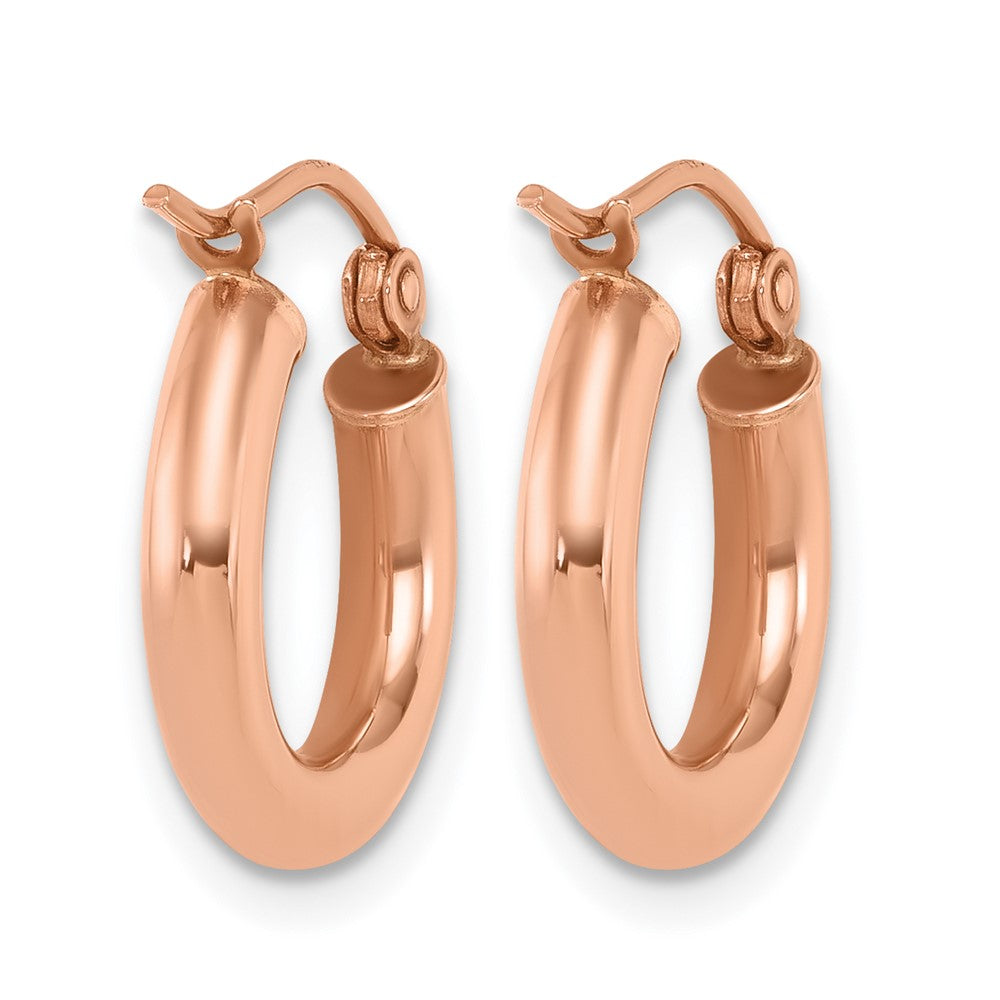 10K Roségold Poliert Creolen