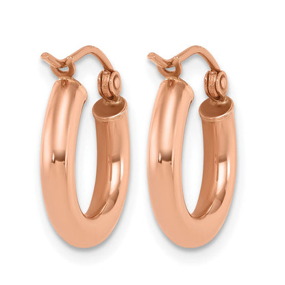 10K Roségold Poliert Creolen