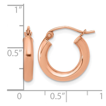 10K Roségold Poliert Creolen