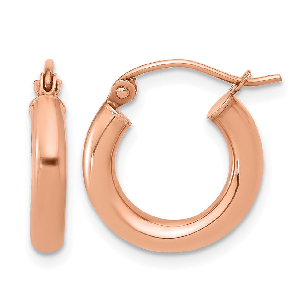 10K Roségold Poliert Creolen