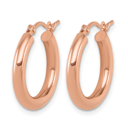 10K Roségold Poliert Creolen