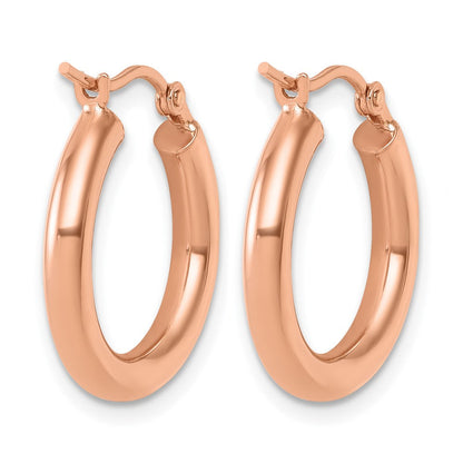 10K Roségold Poliert Creolen