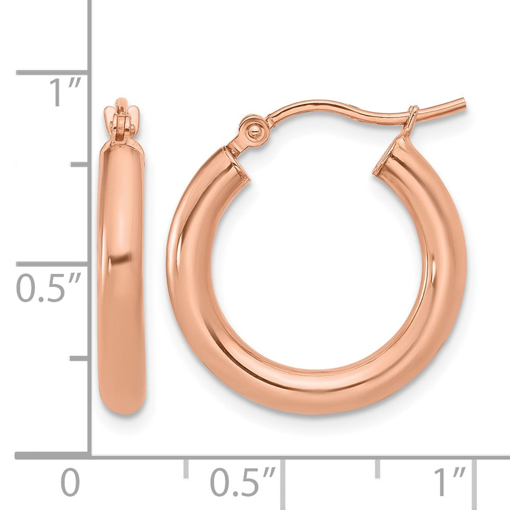 10K Roségold Poliert Creolen