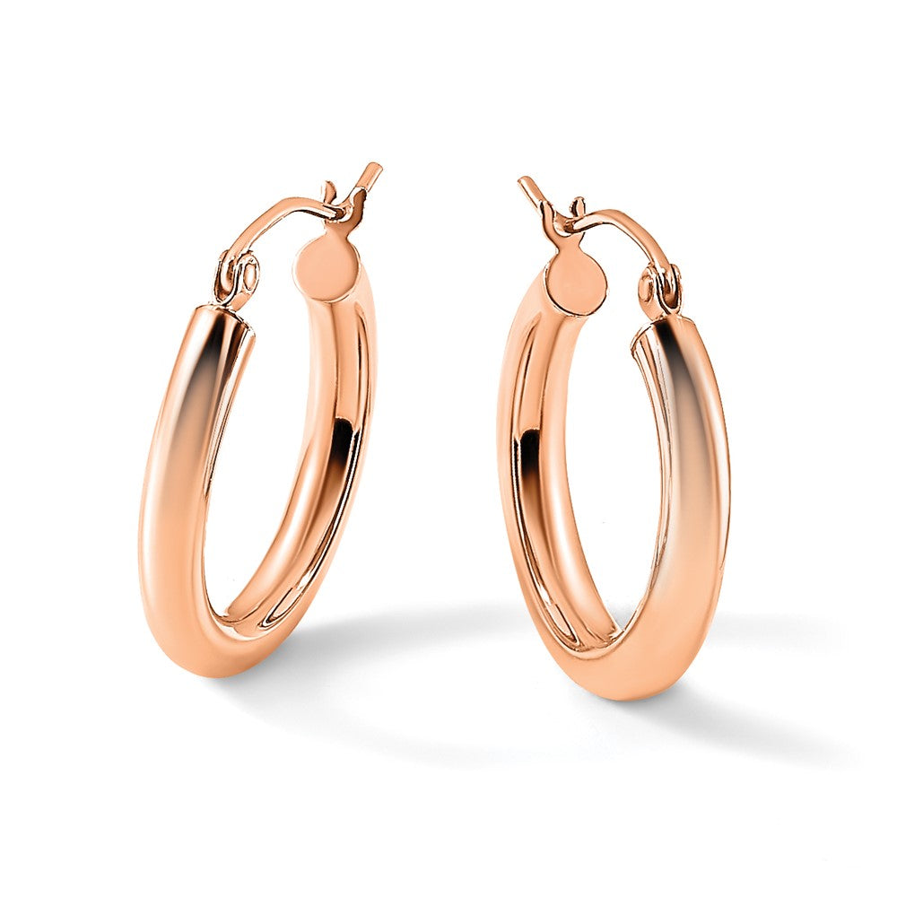 10K Roségold Poliert Creolen