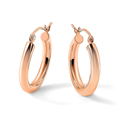 10K Roségold Poliert Creolen
