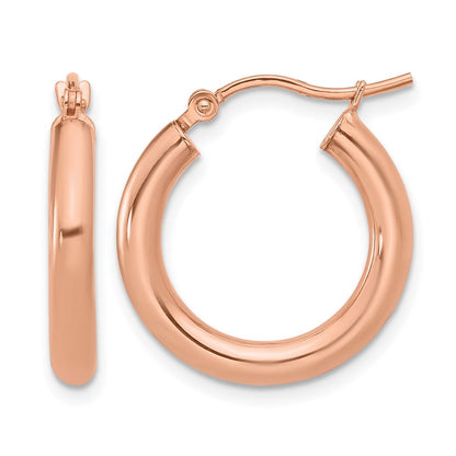 10K Roségold Poliert Creolen