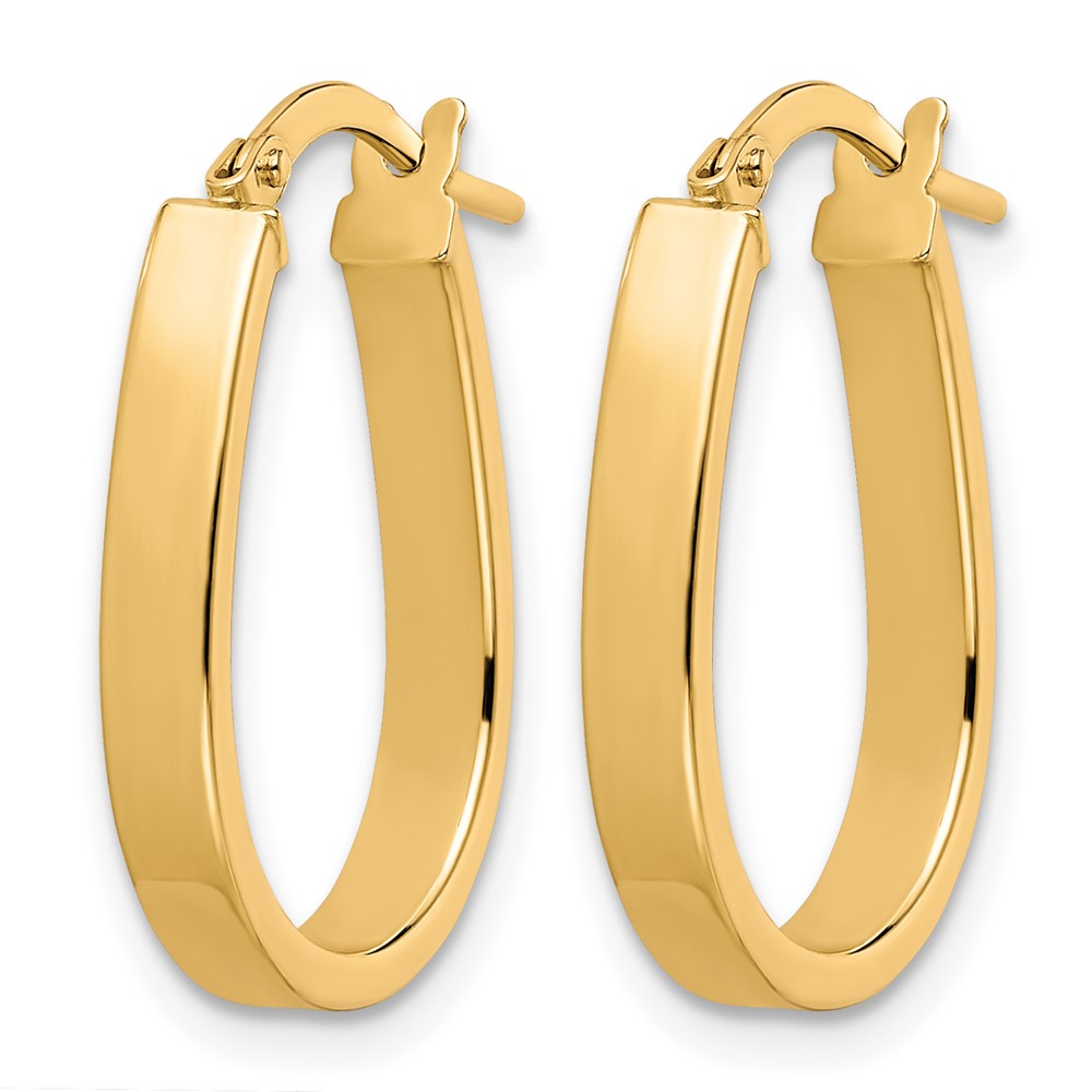 10K Gelbgold Poliert U-shape Creolen