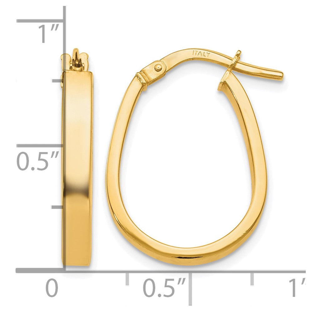 10K Gelbgold Poliert U-shape Creolen