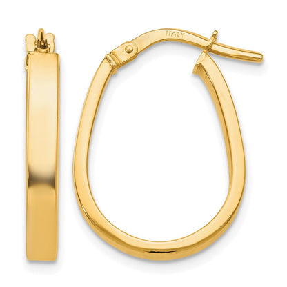 10K Gelbgold Poliert U-shape Creolen
