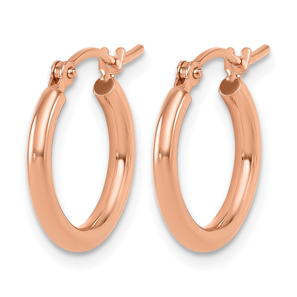 10K Roségold Poliert Klappbar Creolen