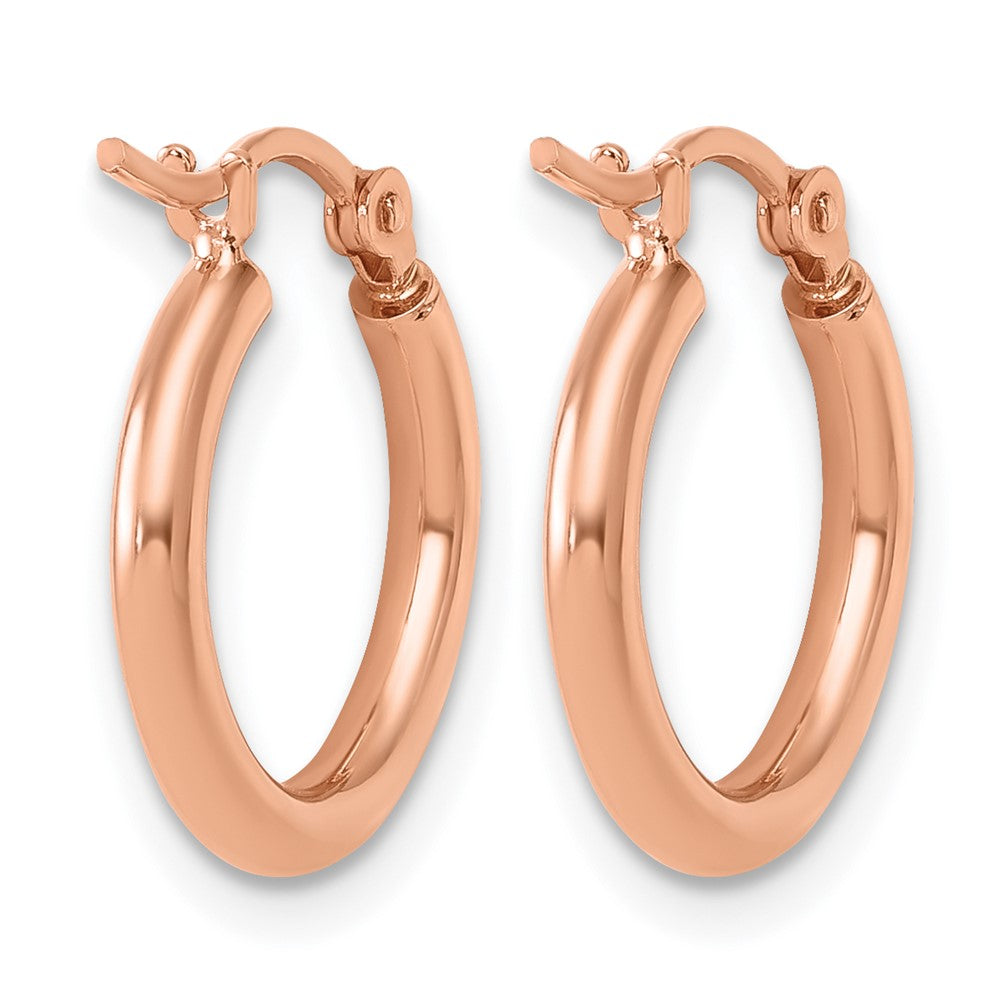 10K Roségold Poliert Klappbar Creolen