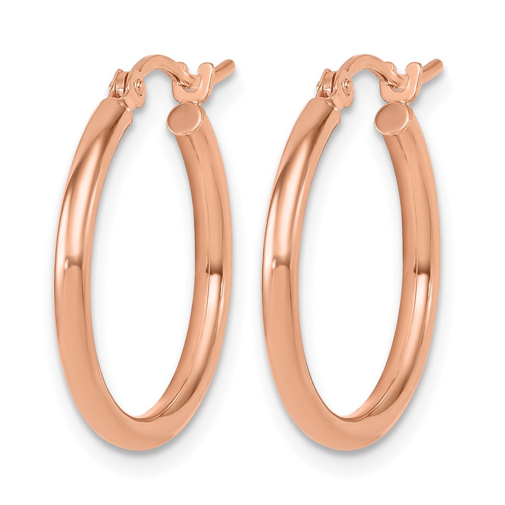 10K Roségold Poliert Klappbar Creolen