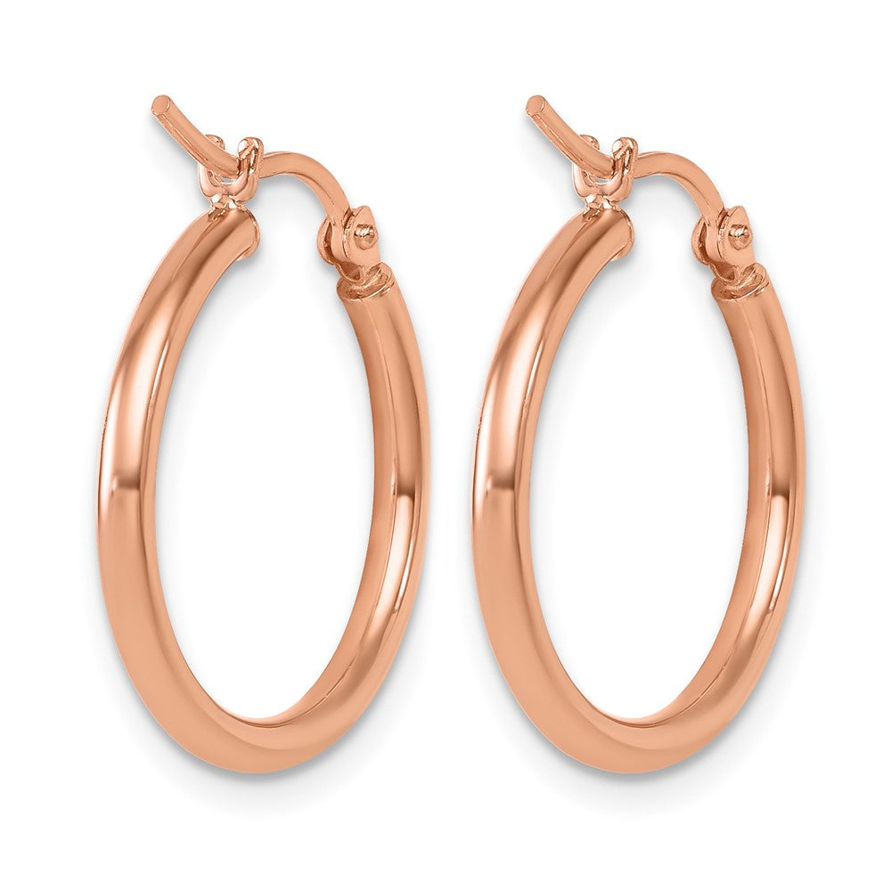10K Roségold Poliert Klappbar Creolen