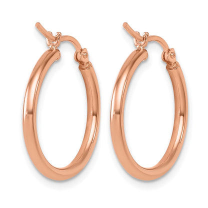 10K Roségold Poliert Klappbar Creolen