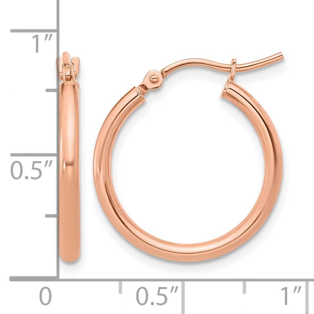 10K Roségold Poliert Klappbar Creolen