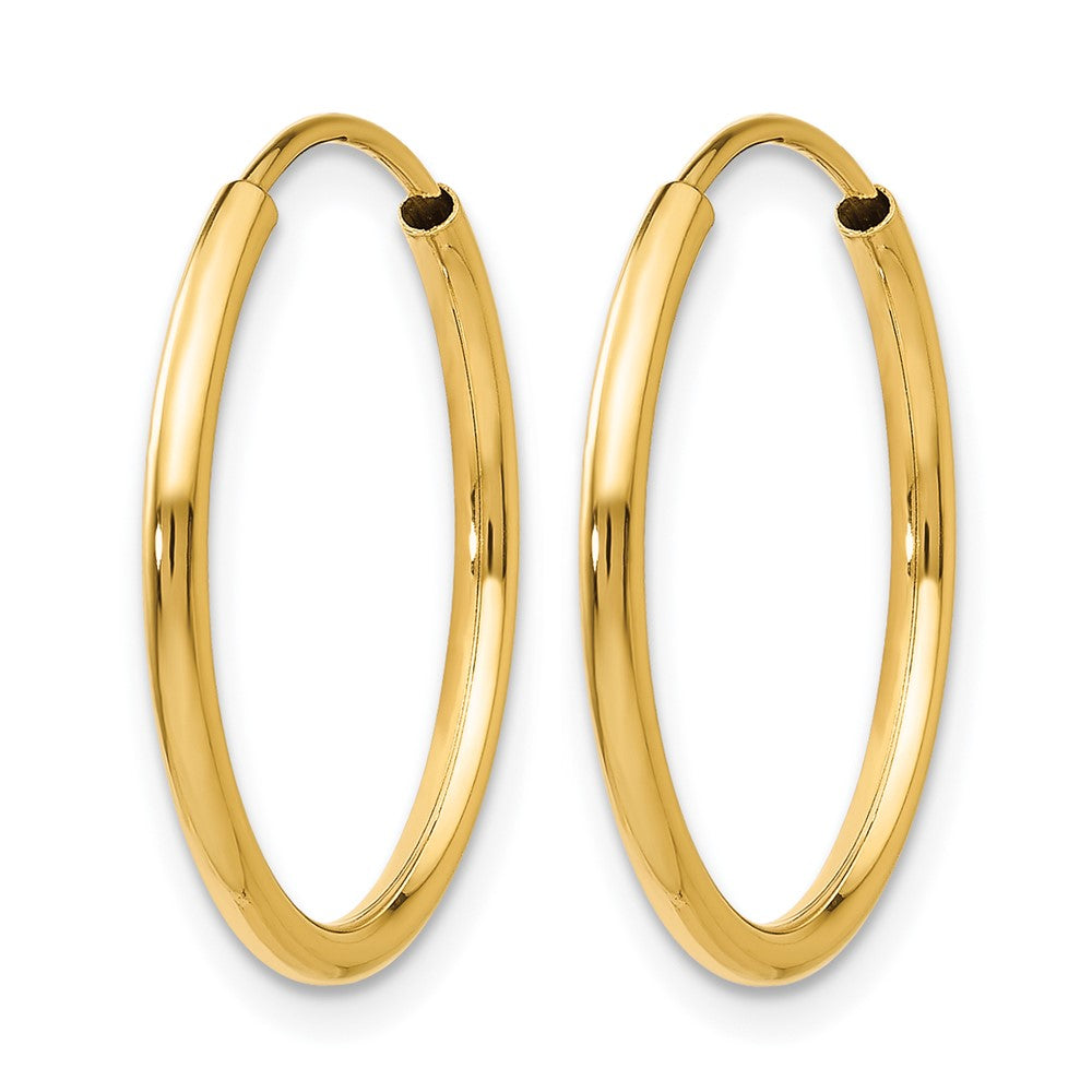 10K Gelbgold 1.2mm Poliert Rund Endlos Creolen