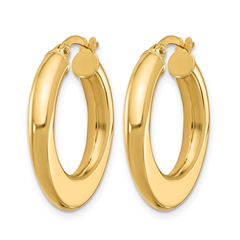 10K Gelbgold Poliert Creolen