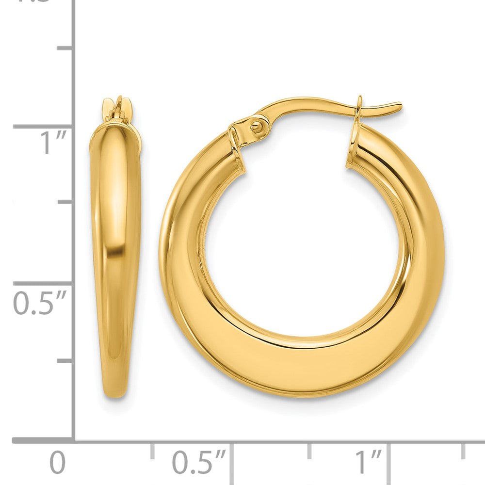 10K Gelbgold Poliert Creolen