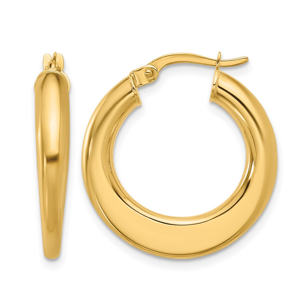 10K Gelbgold Poliert Creolen