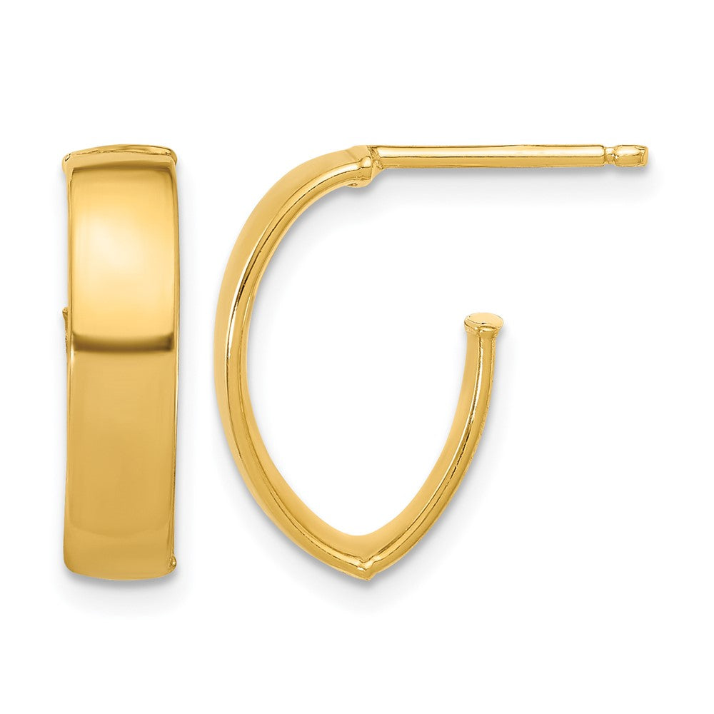 10K Gelbgold Poliert J Creole Ohrstecker