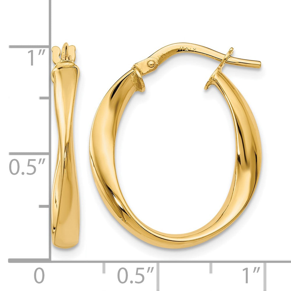10K Gelbgold Poliert Creolen