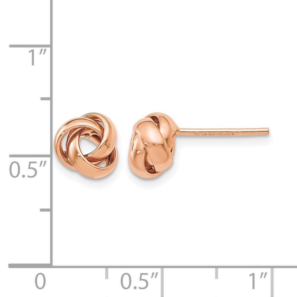 10K Roségold Poliert Ohrstecker