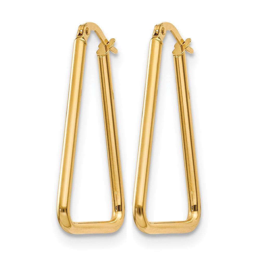 10K Gelbgold Poliert Geometric Form Creolen