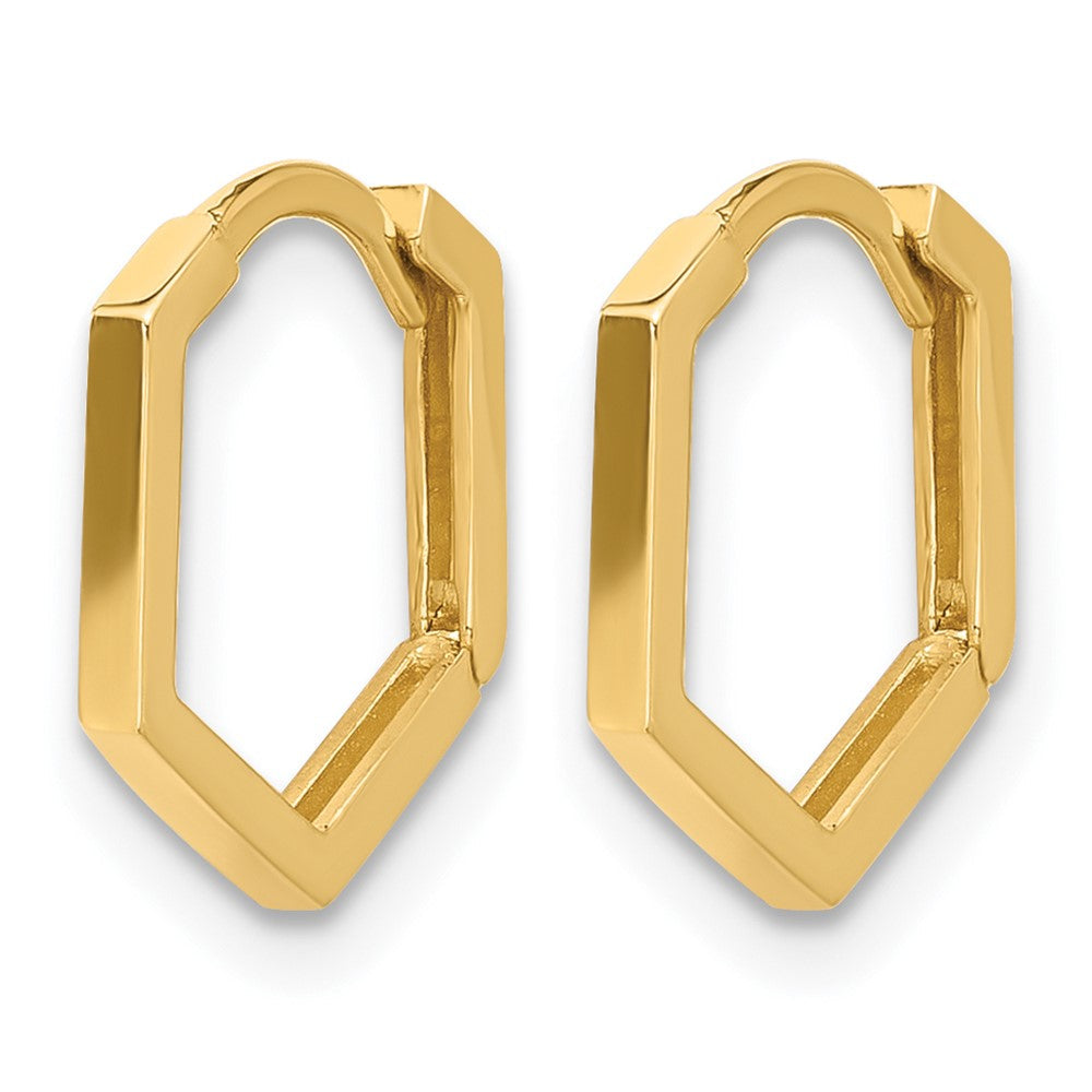 10K Gelbgold Poliert Geometric Creolen
